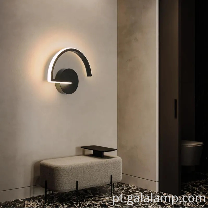 Lâmpada de parede led moderna e elegante para uso interno e externo